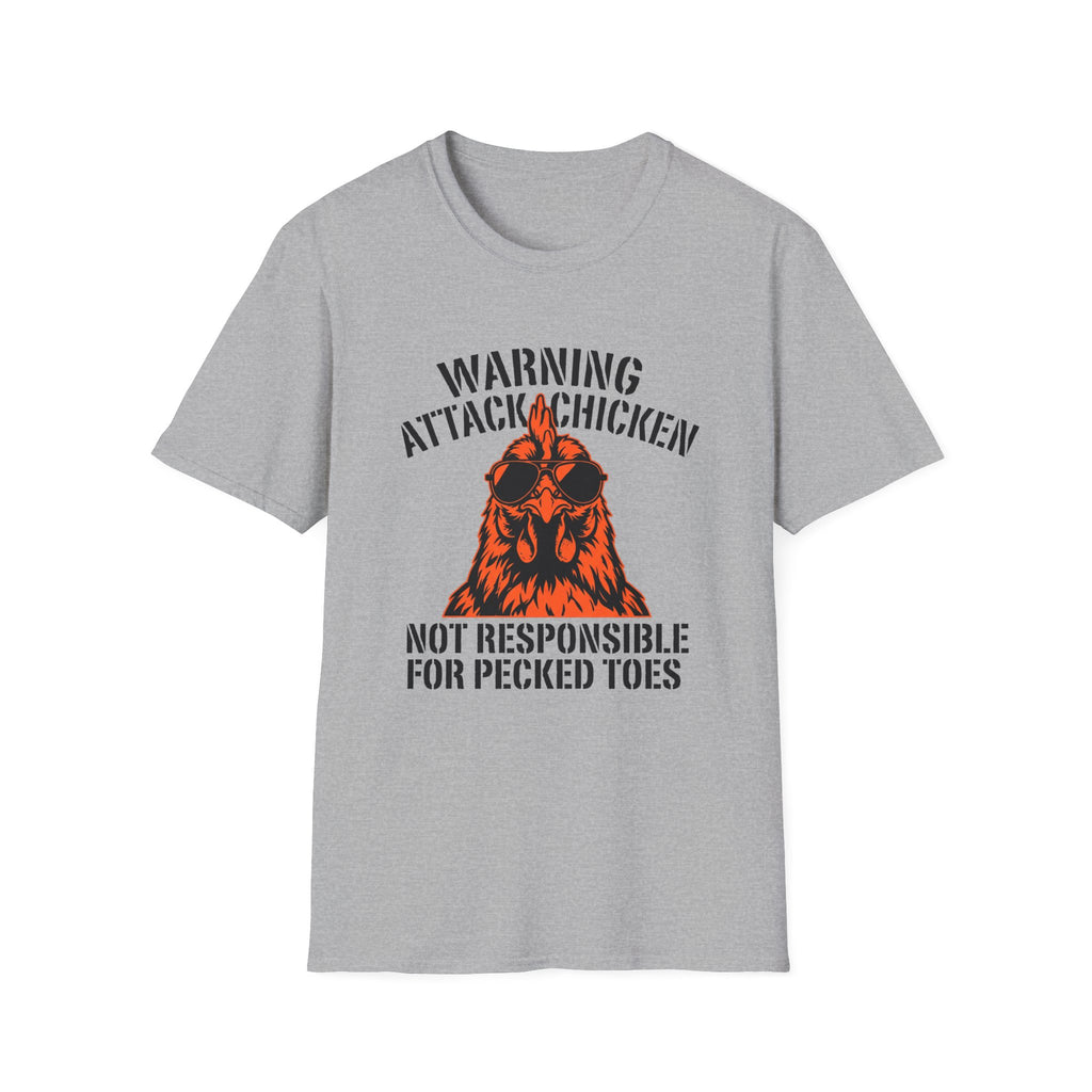 Warning Attack Chicken T-Shirt
