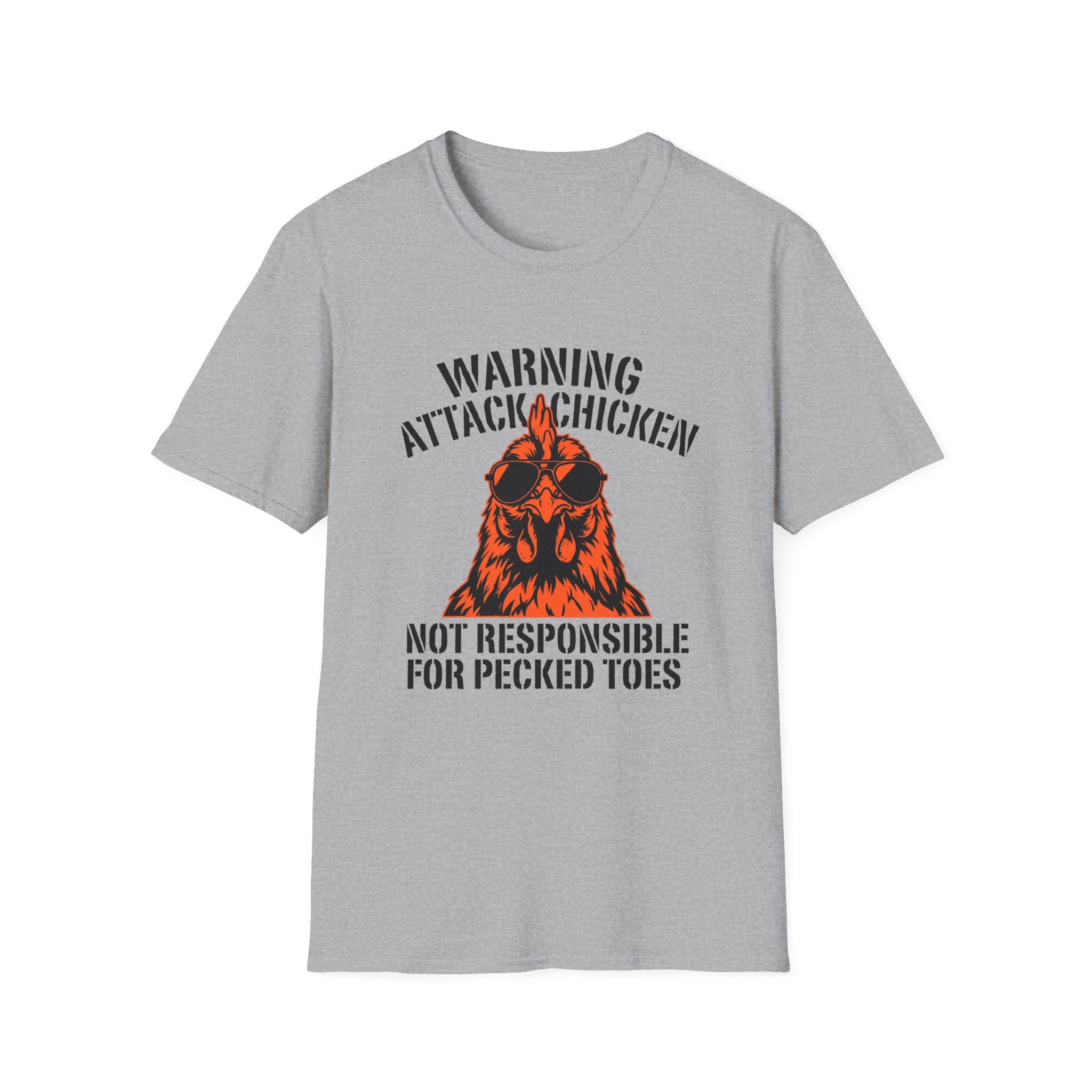 Warning Attack Chicken T-Shirt