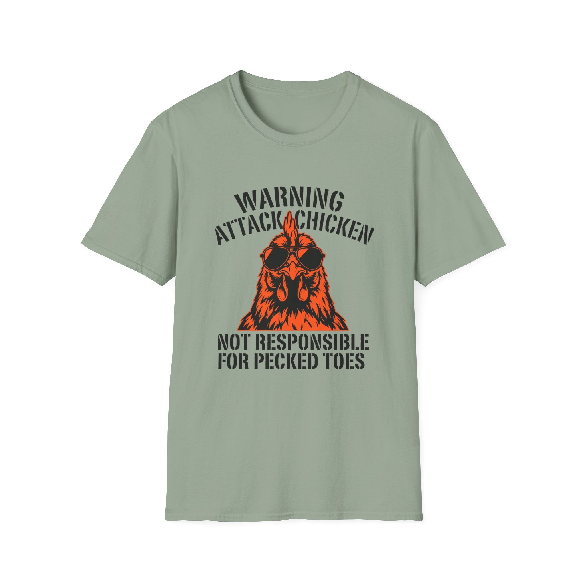 Warning Attack Chicken T-Shirt