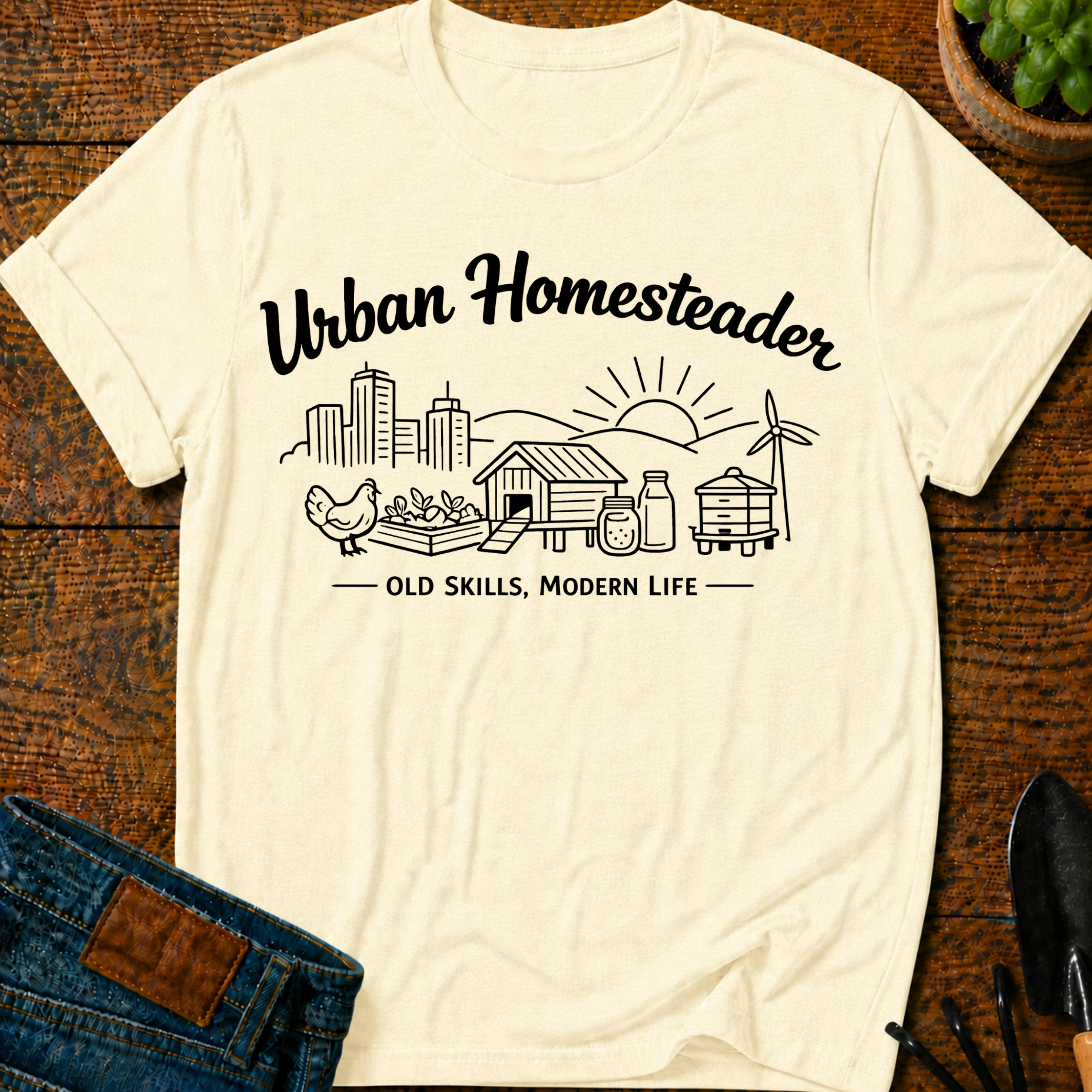 Urban Homesteader Old Skills Modern Life T-Shirt