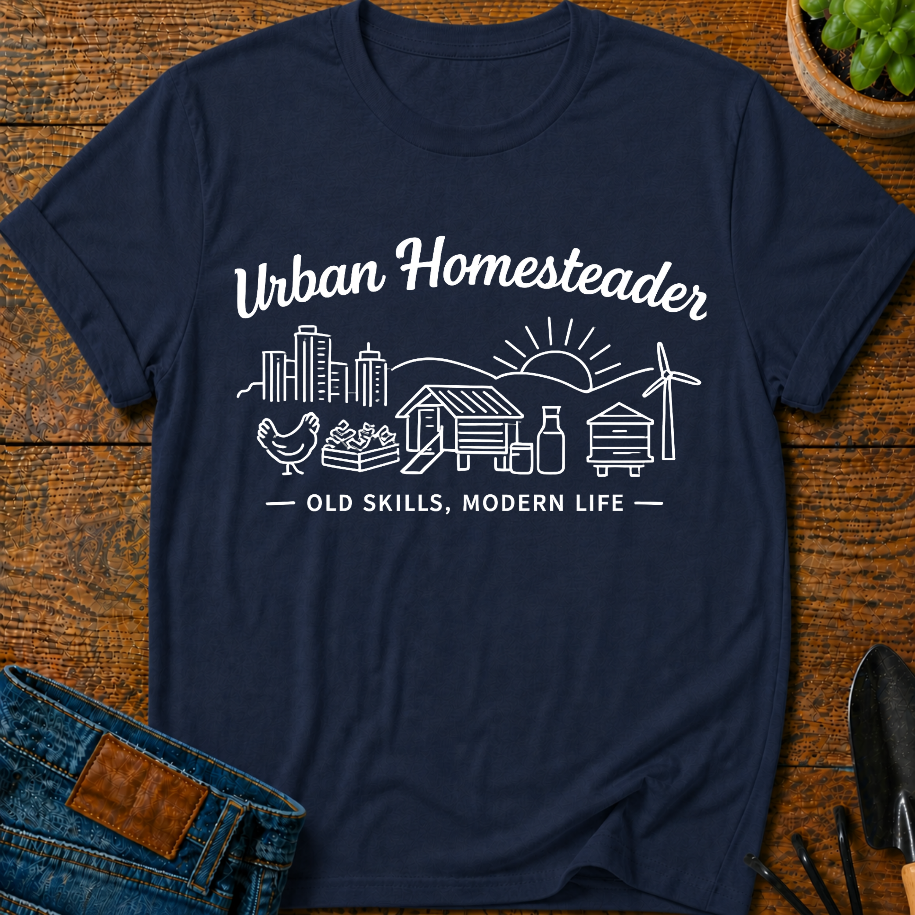 Urban Homesteader Old Skills Modern Life T-Shirt