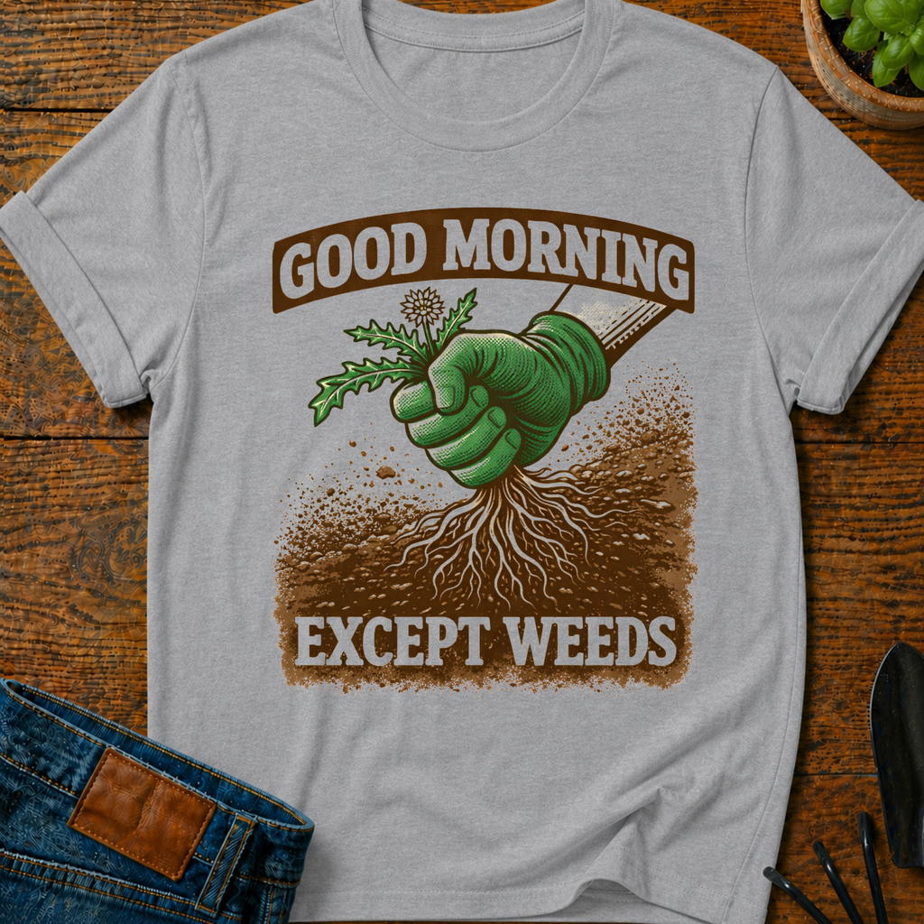 Good Morning Except Weeds T-Shirt