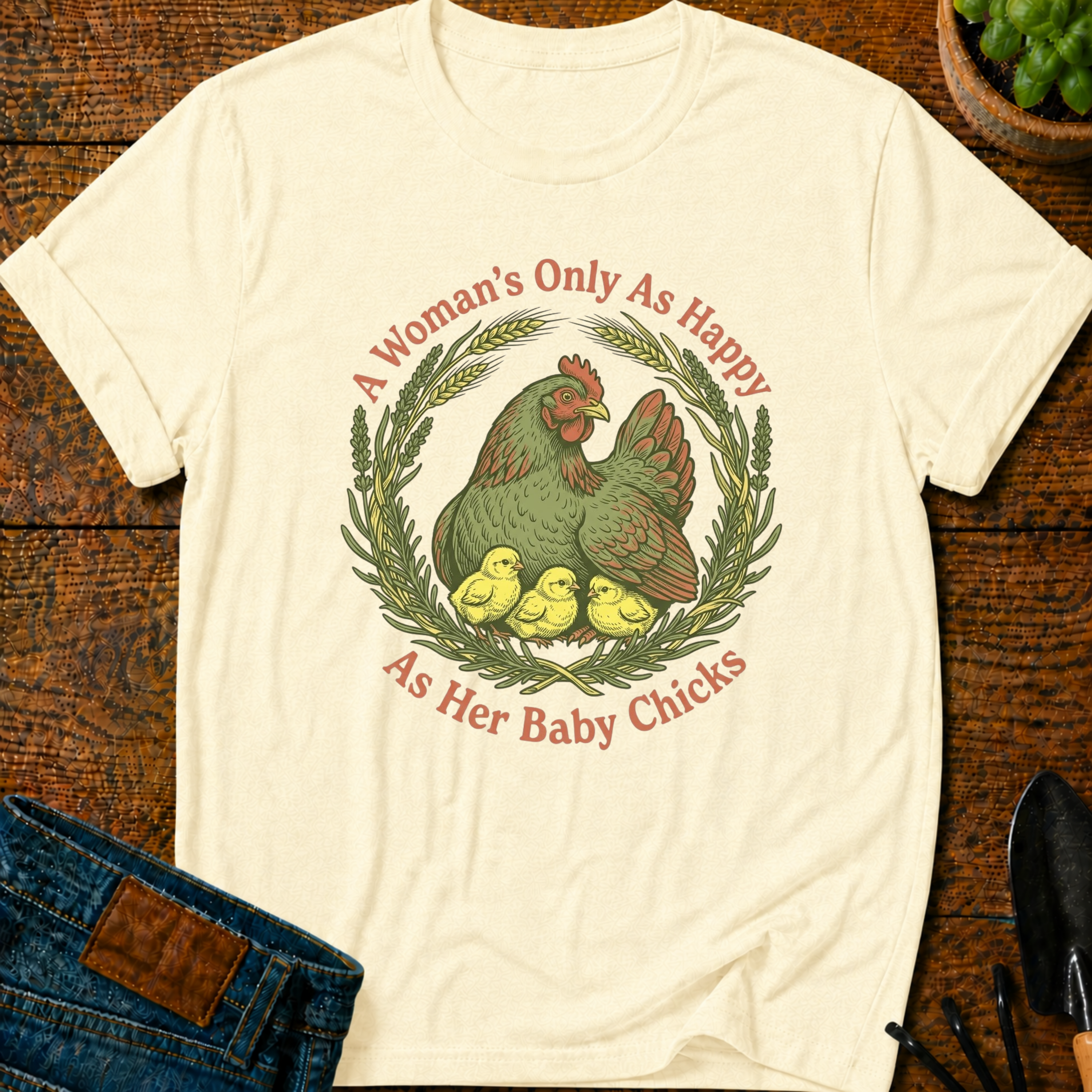 A Woman’s Only As Happy As Her Baby Chicks T-Shirt