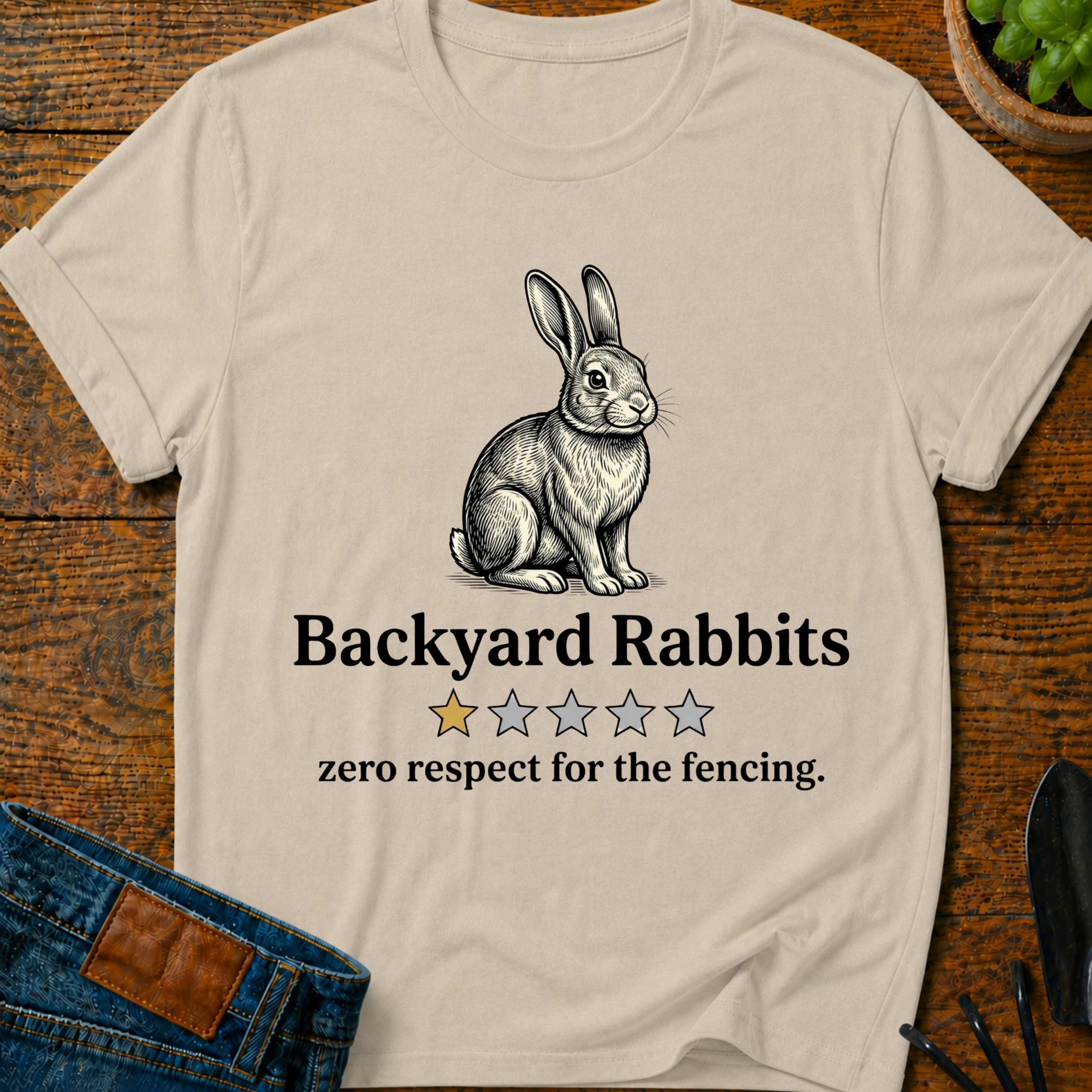 Backyard Rabbits One Star Review T-Shirt