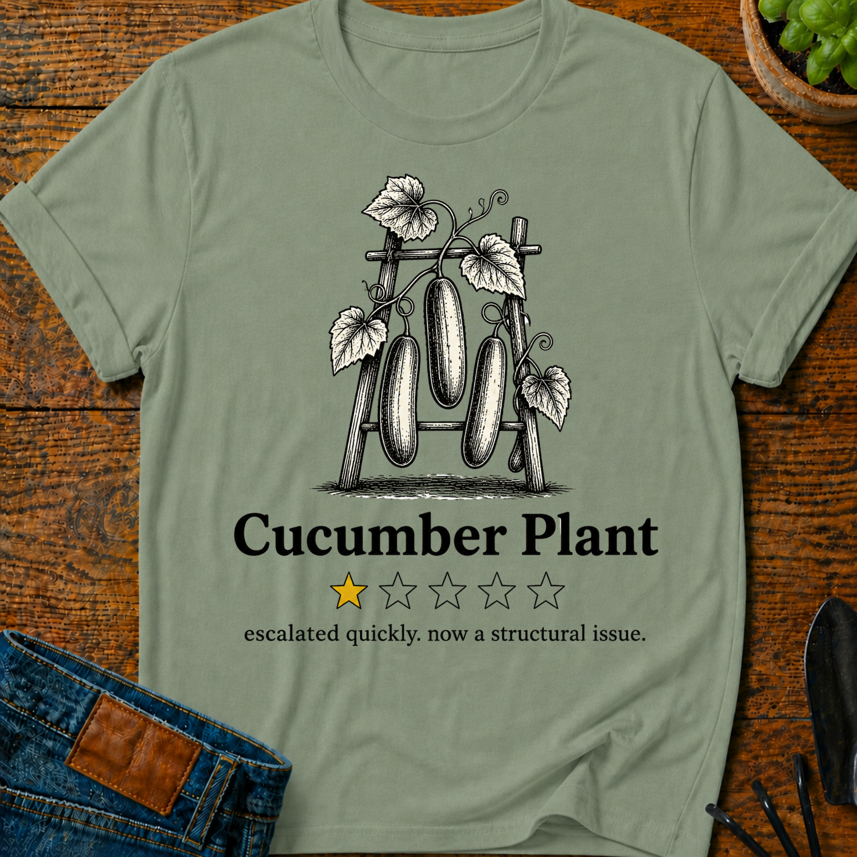 Cucumber Plant One Star Review T-Shirt