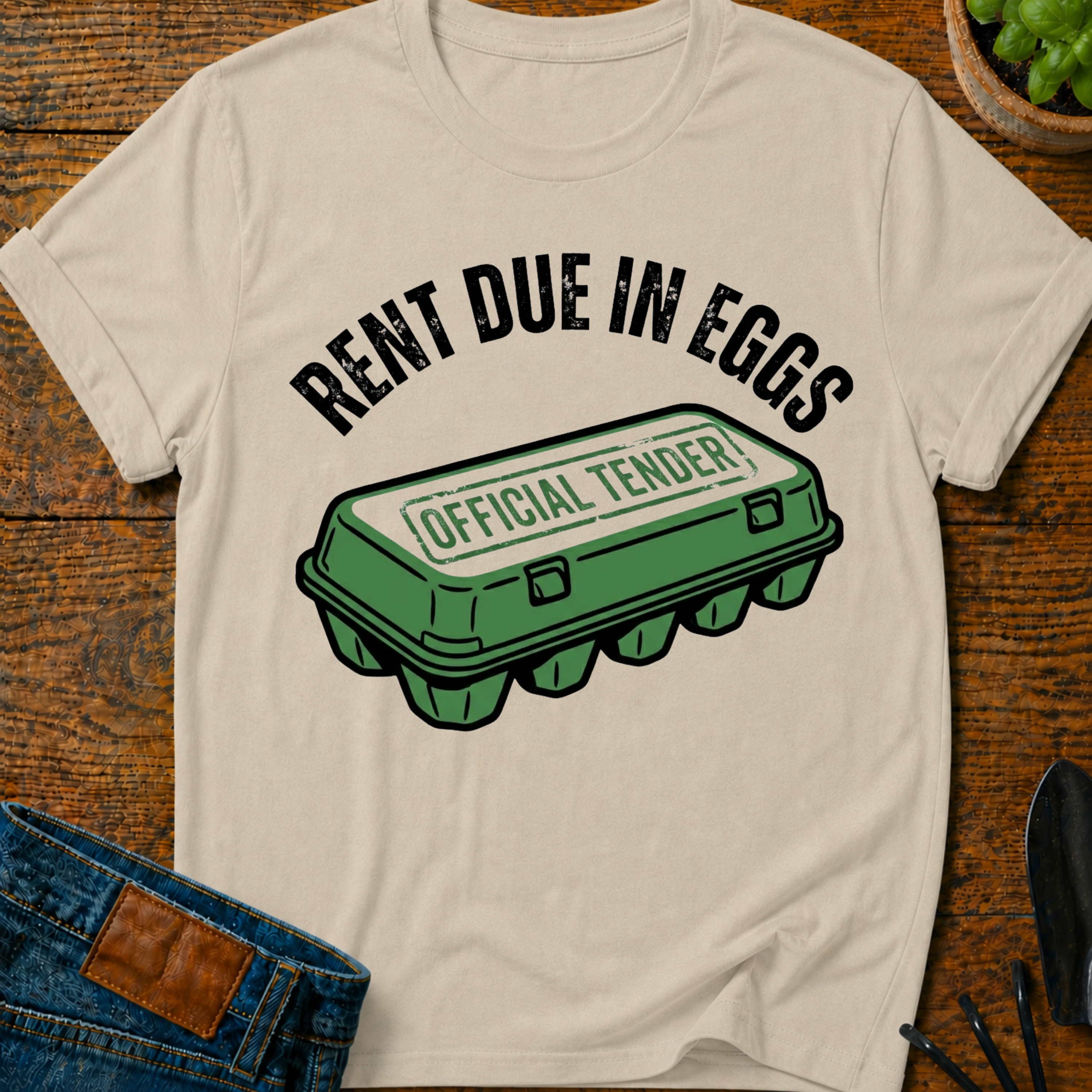 Rent Due In Eggs T-Shirt
