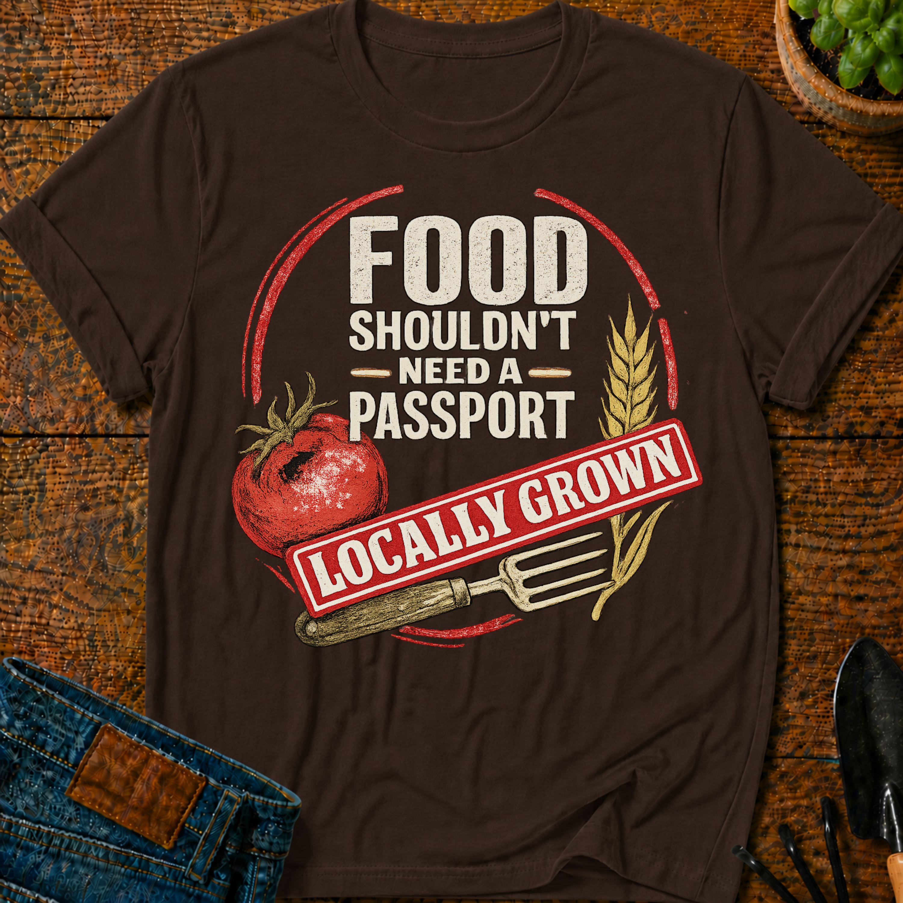 Food Shouldn’t Need a Passport Locally Grown T-Shirt