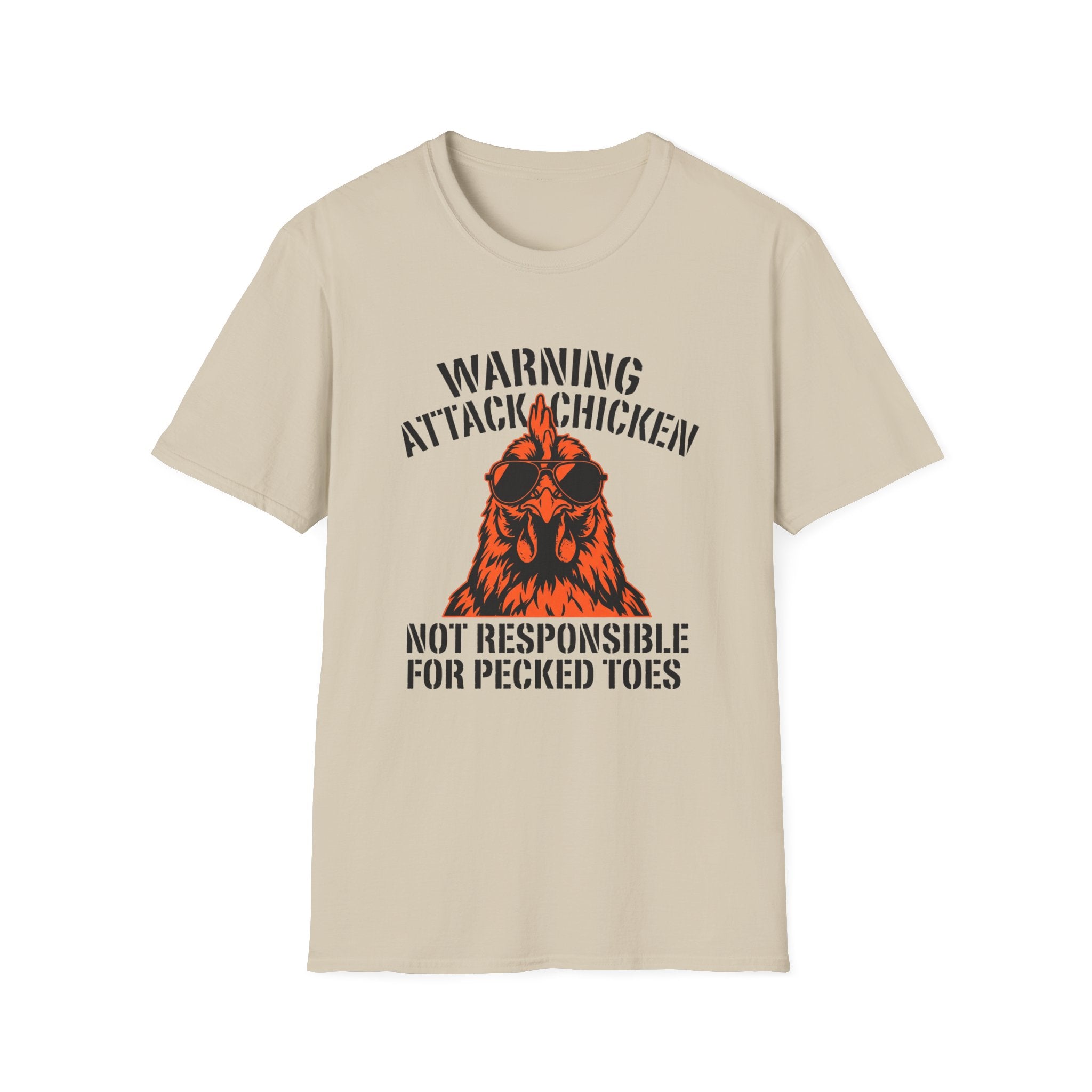 Warning Attack Chicken T-Shirt