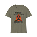 Warning Attack Chicken T-Shirt