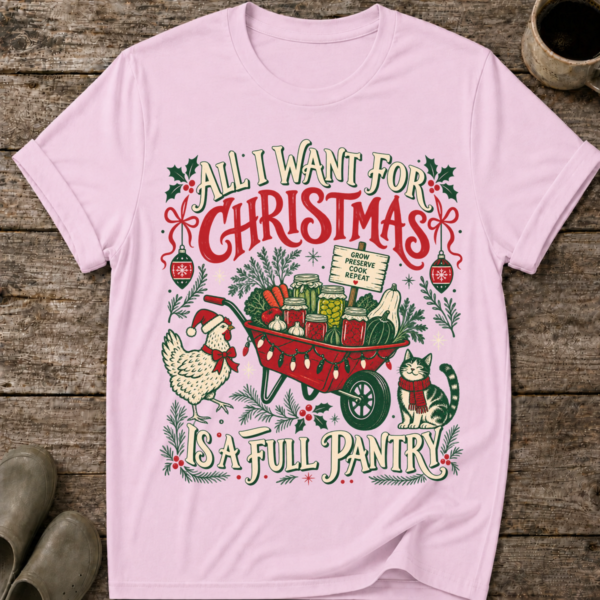 All I Want for Christmas Is a Full Pantry Ugly Christmas T-Shirt
