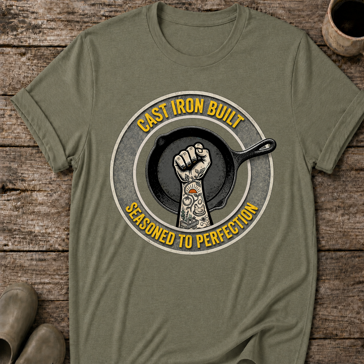 Cast Iron Built, Seasoned to Perfection Tee