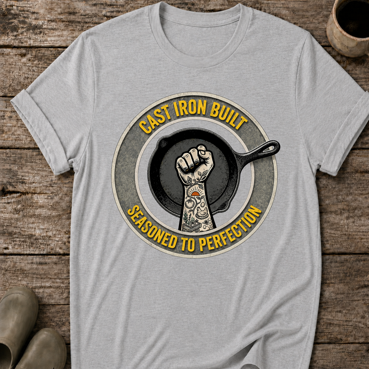Cast Iron Built, Seasoned to Perfection Tee