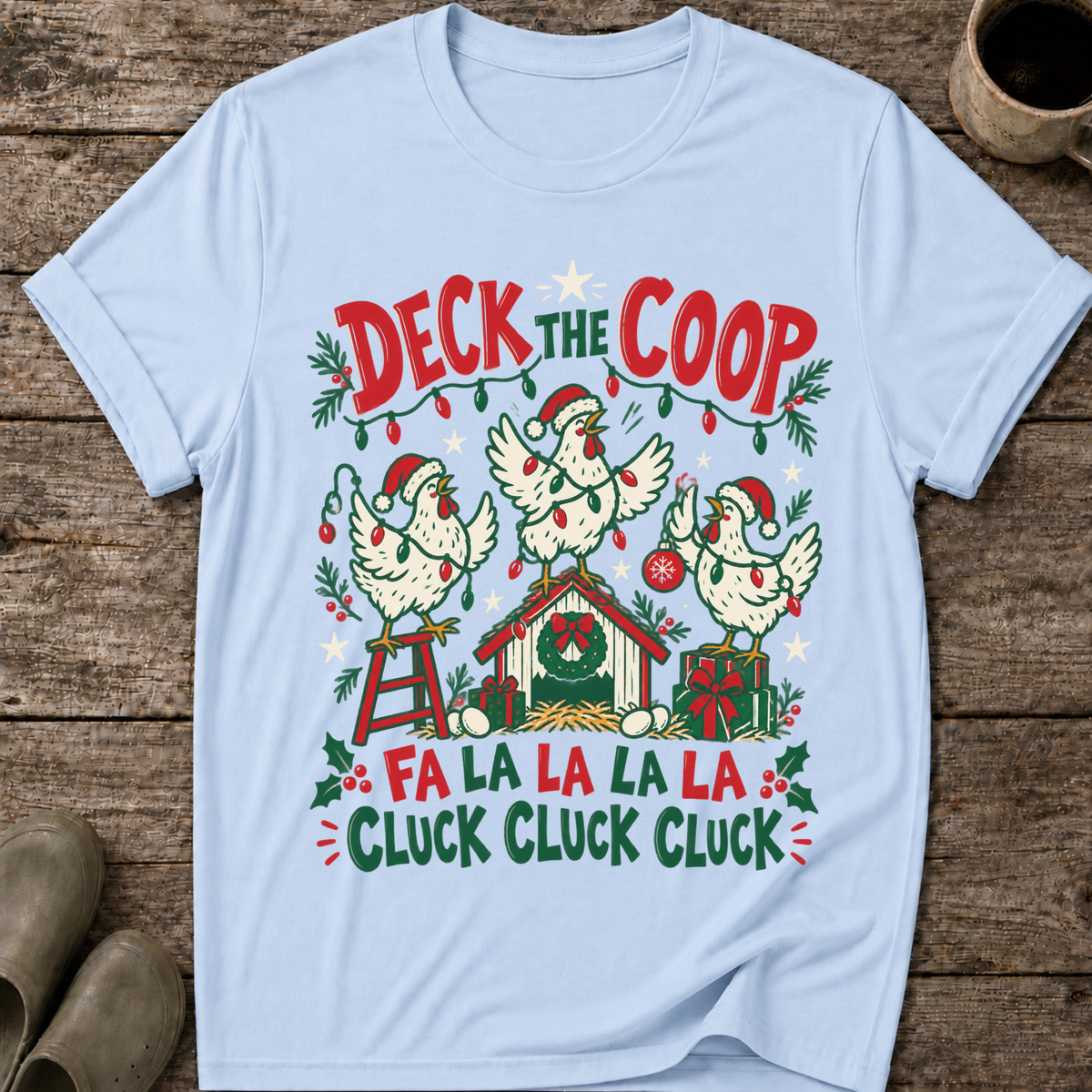 Deck the Coop Ugly Christmas Chicken T-Shirt