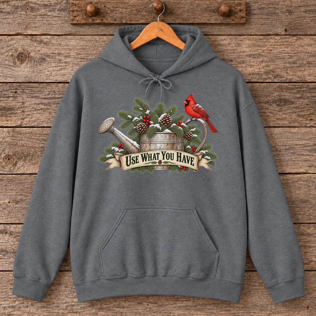 Use What You Have Winter Cardinal Hoodie