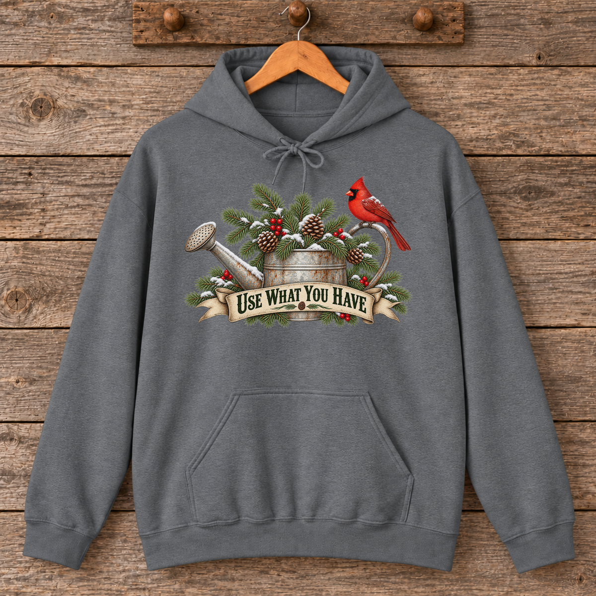 Use What You Have Winter Cardinal Hoodie