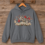 Winter Remembers Cardinal and Knitted Mittens Hoodie