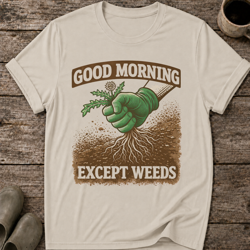 Good Morning Except Weeds T-Shirt