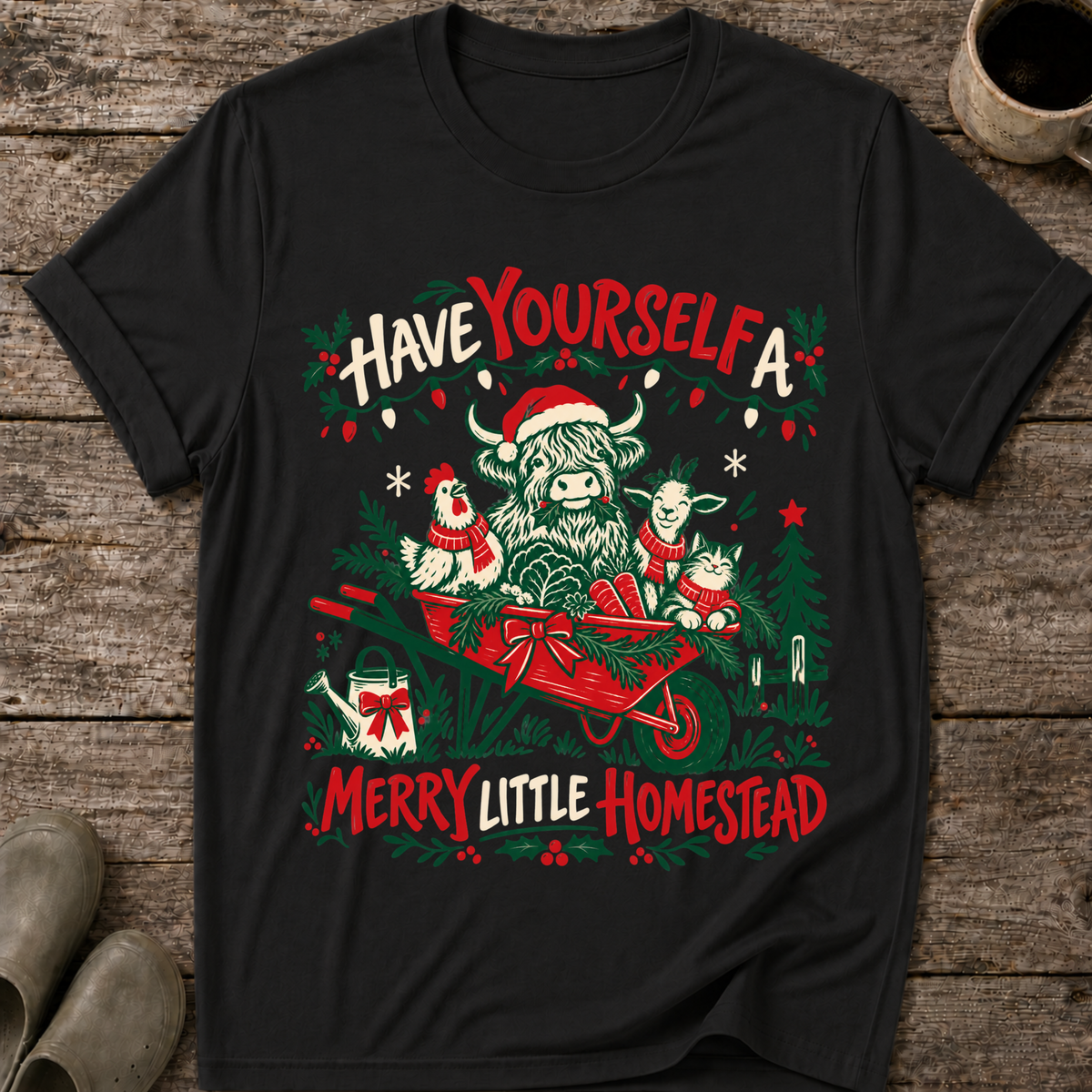 Have Yourself a Merry Little Homestead Ugly Christmas T-Shirt