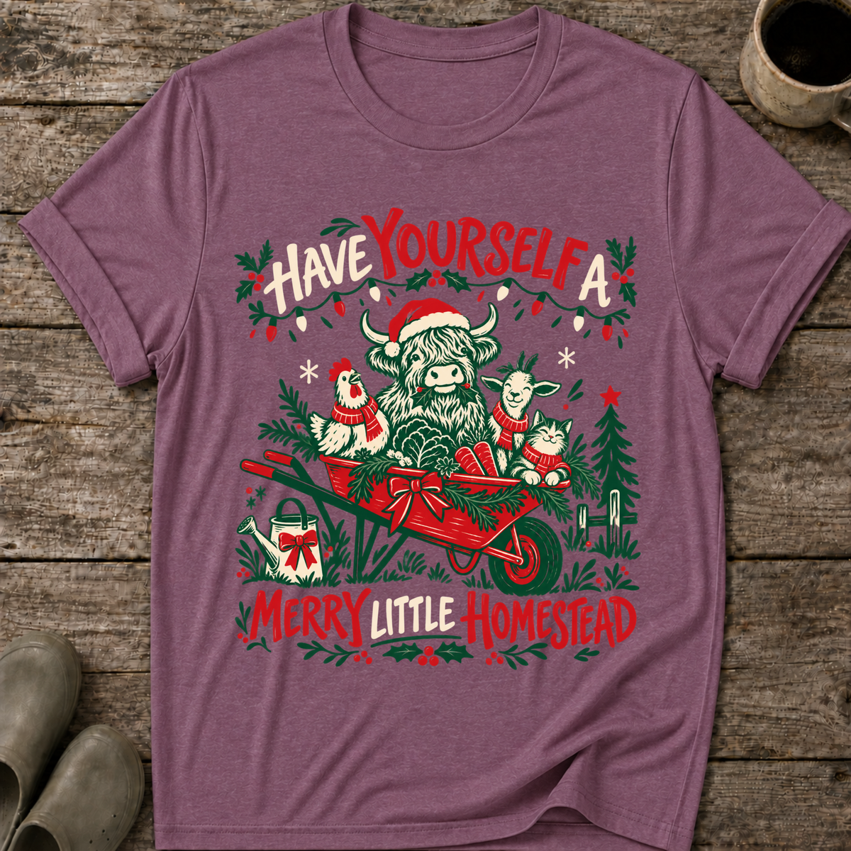 Have Yourself a Merry Little Homestead Ugly Christmas T-Shirt