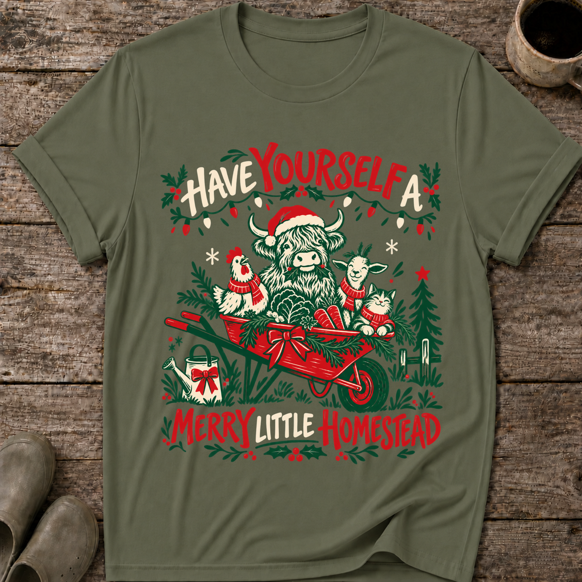Have Yourself a Merry Little Homestead Ugly Christmas T-Shirt