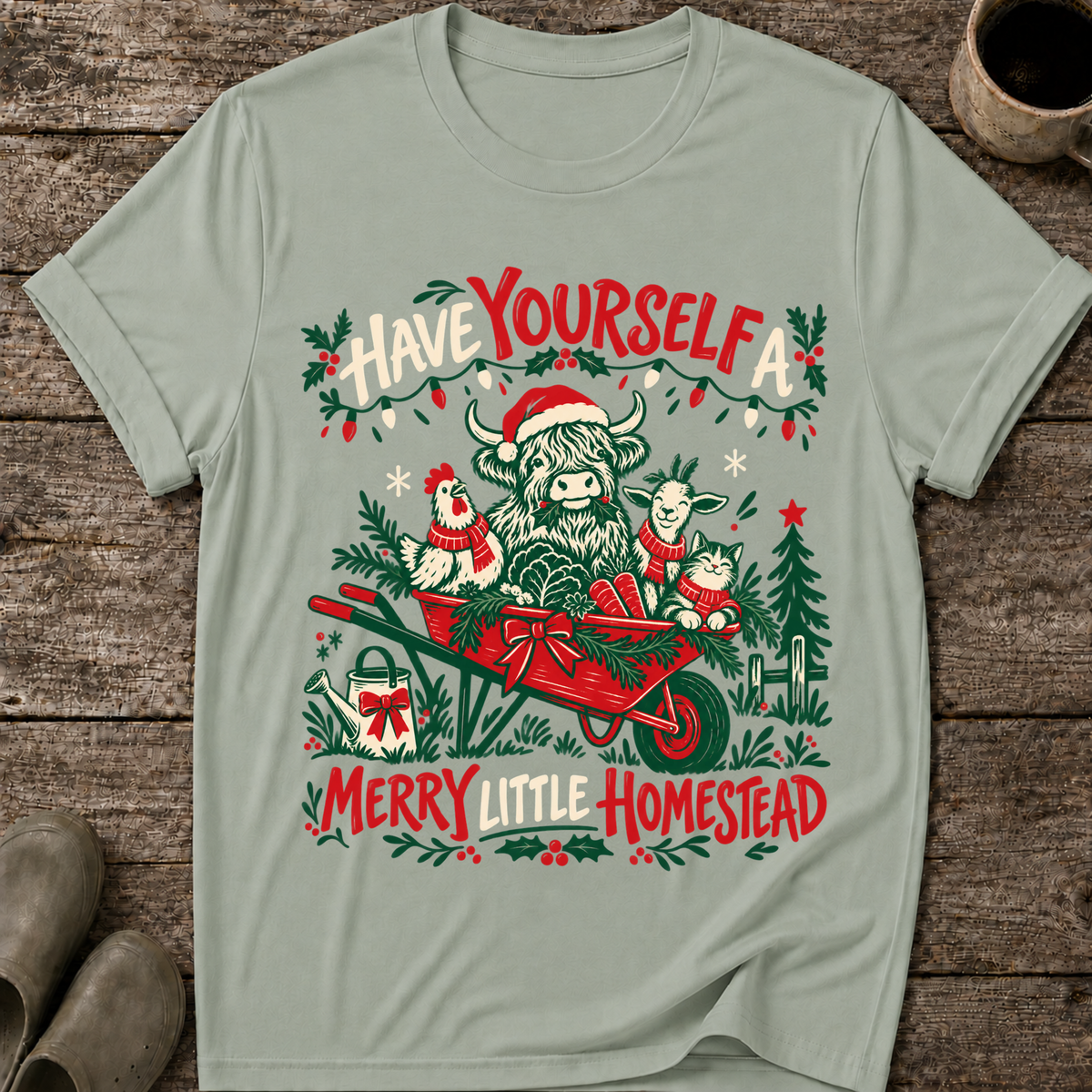 Have Yourself a Merry Little Homestead Ugly Christmas T-Shirt