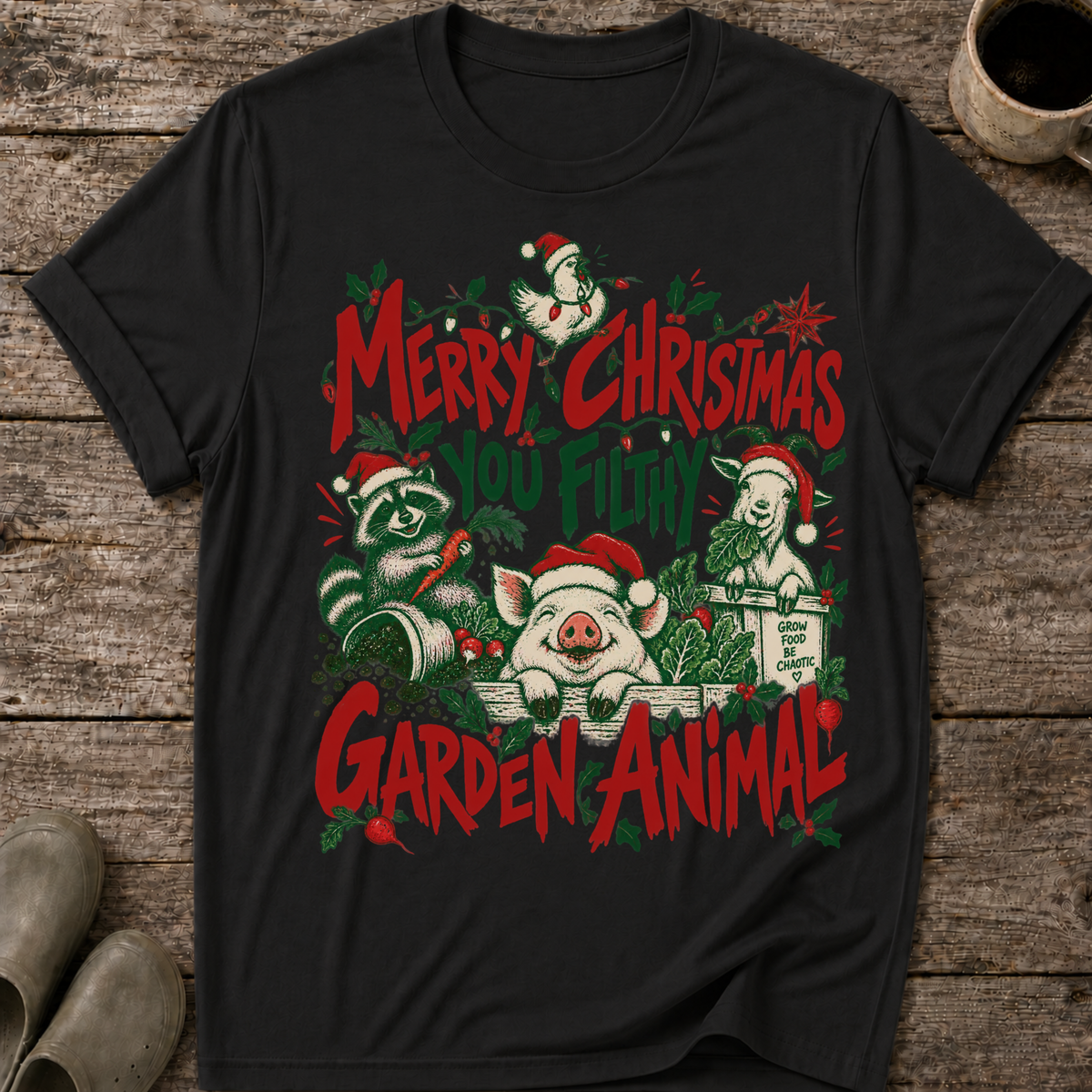 Merry Christmas You Filthy Garden Animal Ugly Christmas T-Shirt