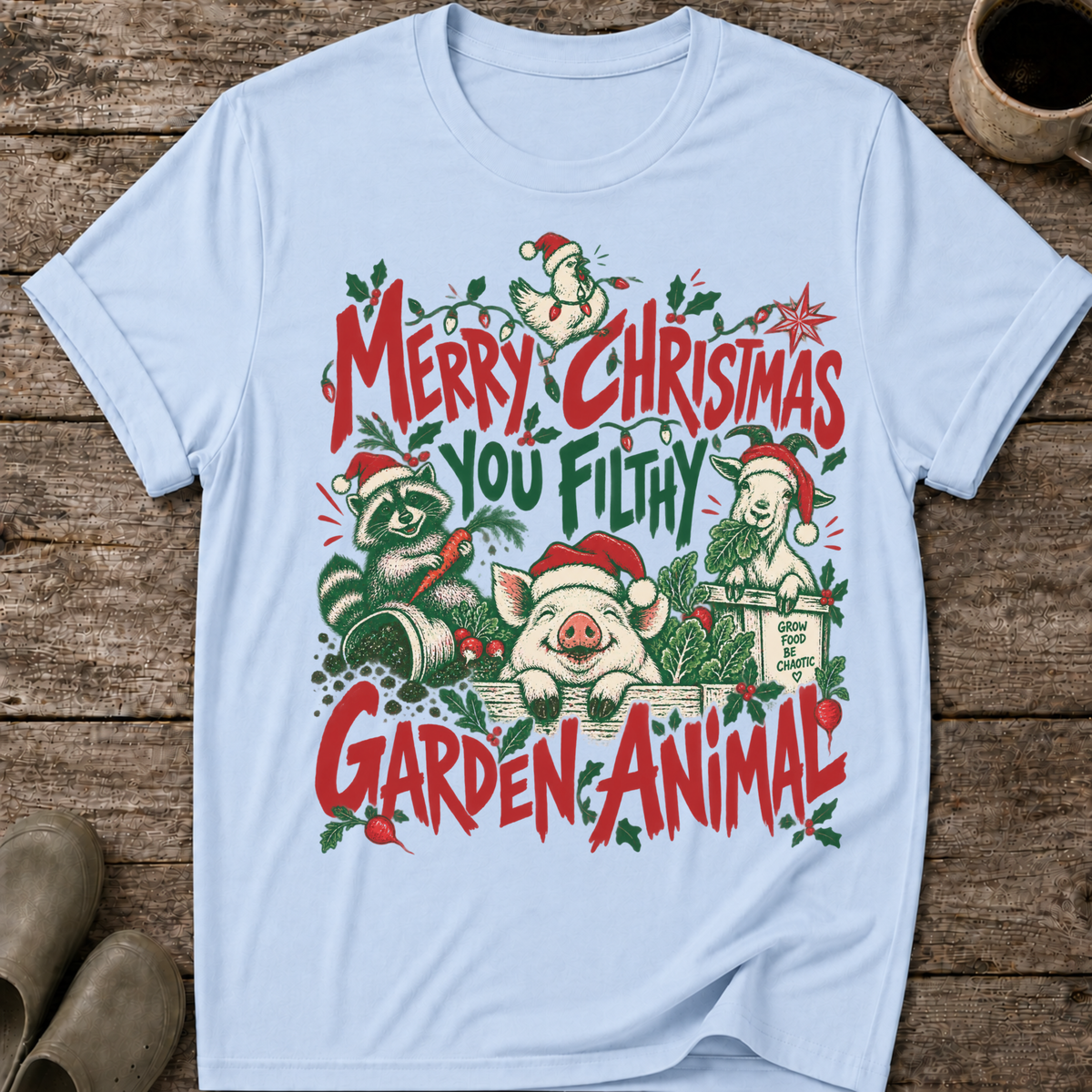 Merry Christmas You Filthy Garden Animal Ugly Christmas T-Shirt