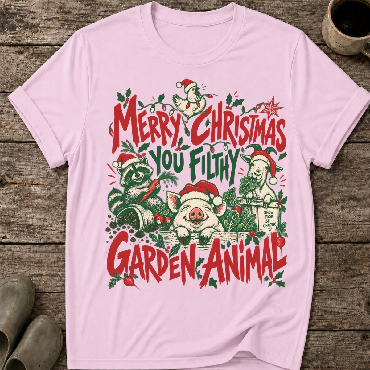 Merry Christmas You Filthy Garden Animal Ugly Christmas T-Shirt