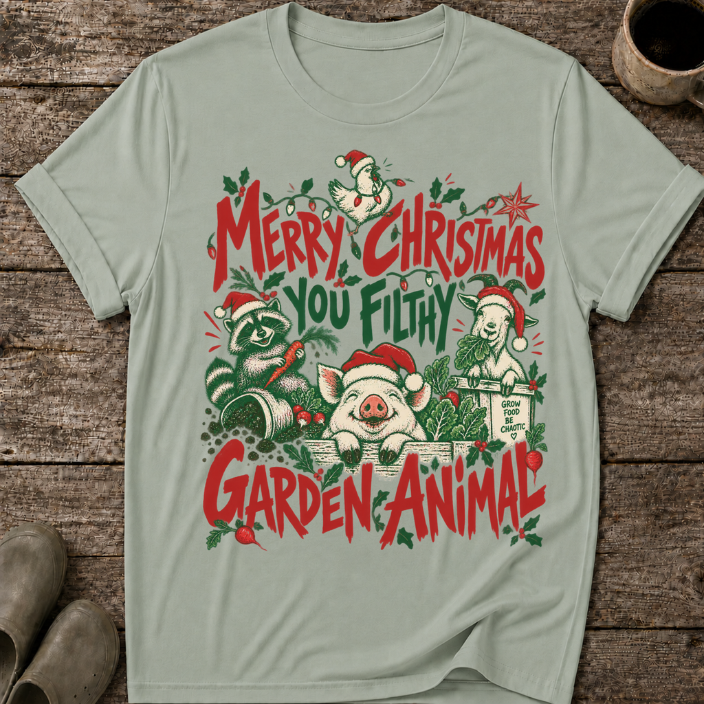 Merry Christmas You Filthy Garden Animal Ugly Christmas T-Shirt