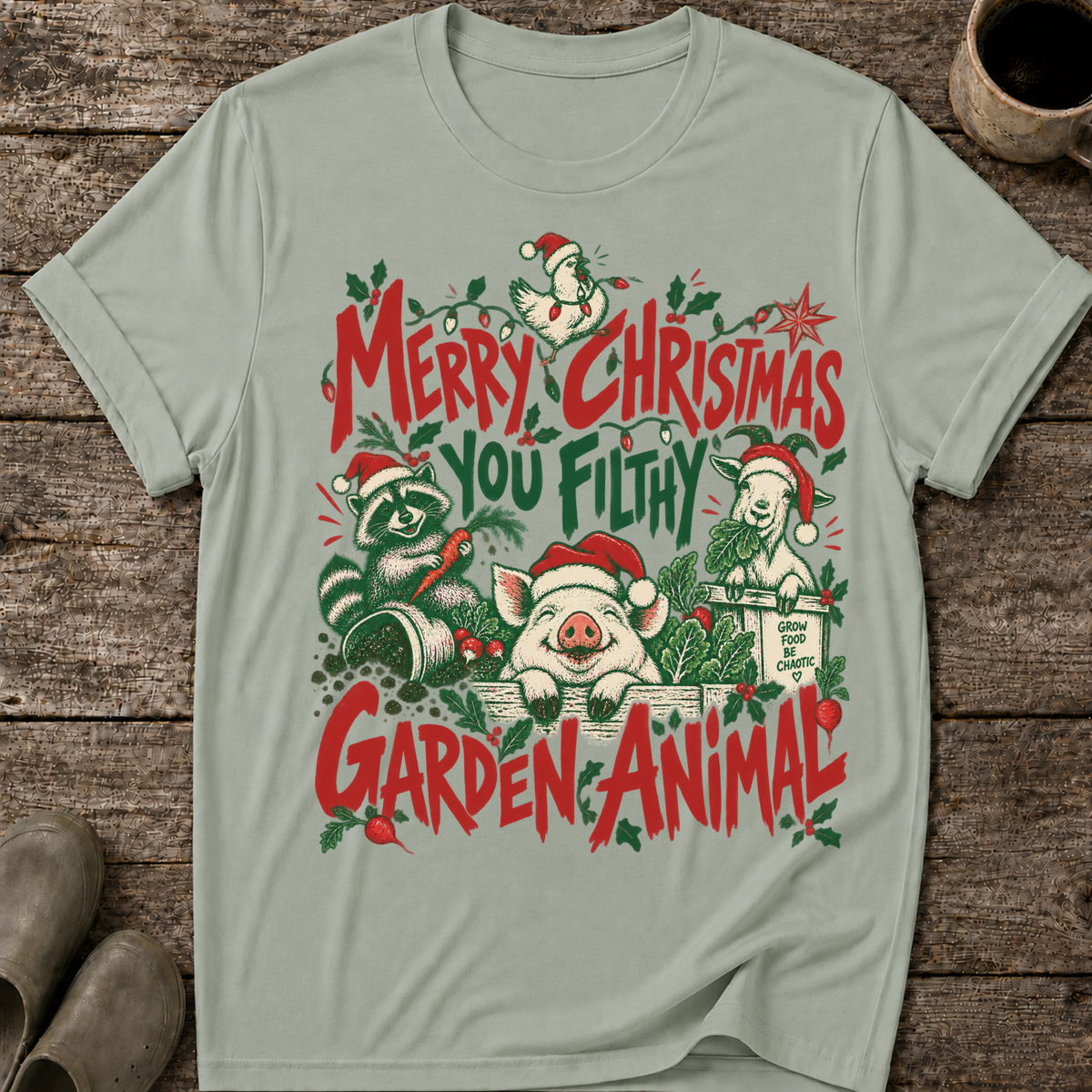 Merry Christmas You Filthy Garden Animal Ugly Christmas T-Shirt