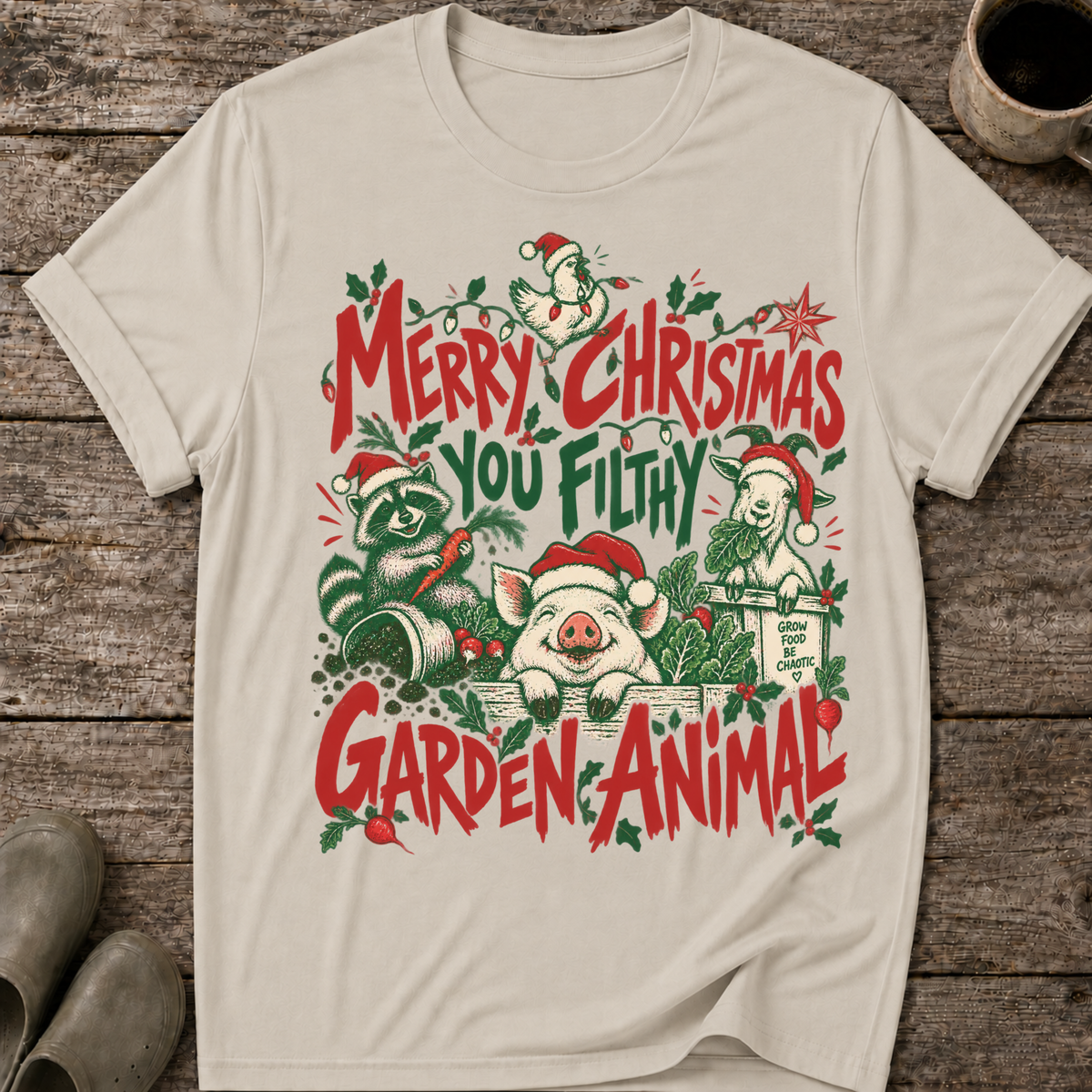 Merry Christmas You Filthy Garden Animal Ugly Christmas T-Shirt