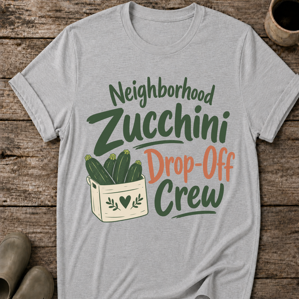 Neighborhood Zucchini Drop-Off Crew T-Shirt