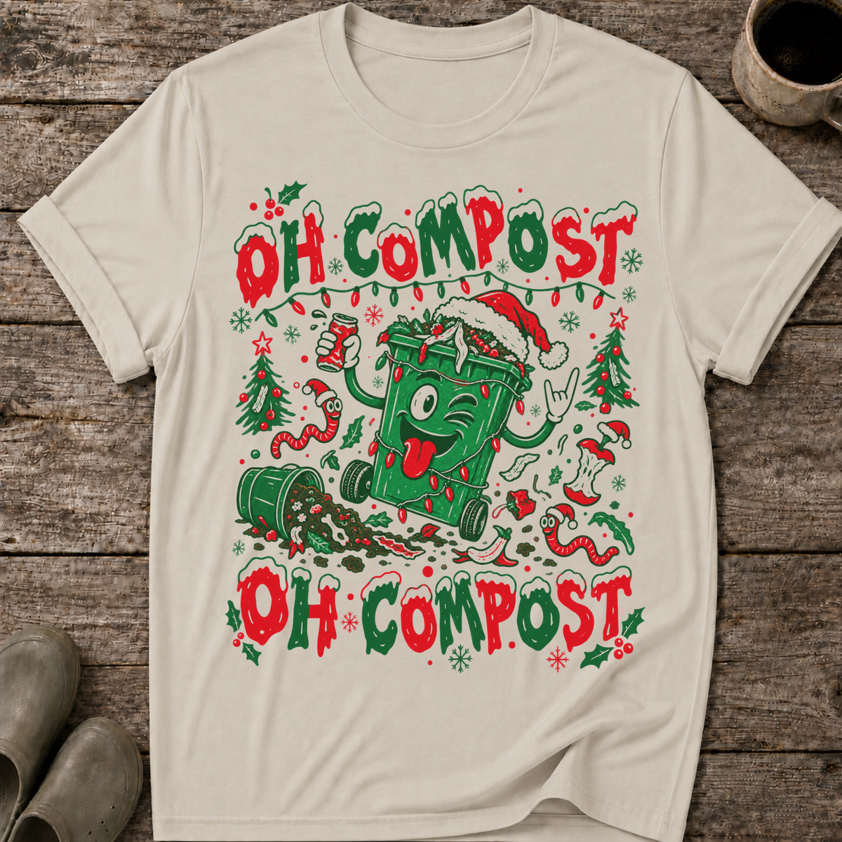 Oh Compost, Oh Compost Ugly Christmas T-Shirt