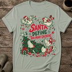 Santa Define Too Many Chickens Ugly Christmas T-Shirt