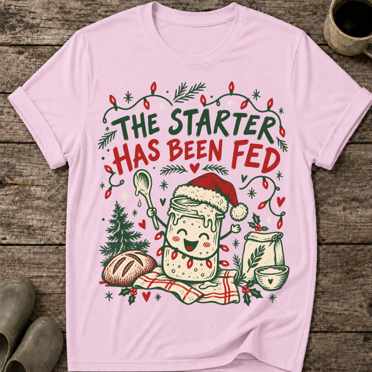 The Starter Has Been Fed Ugly Christmas Sourdough T-Shirt