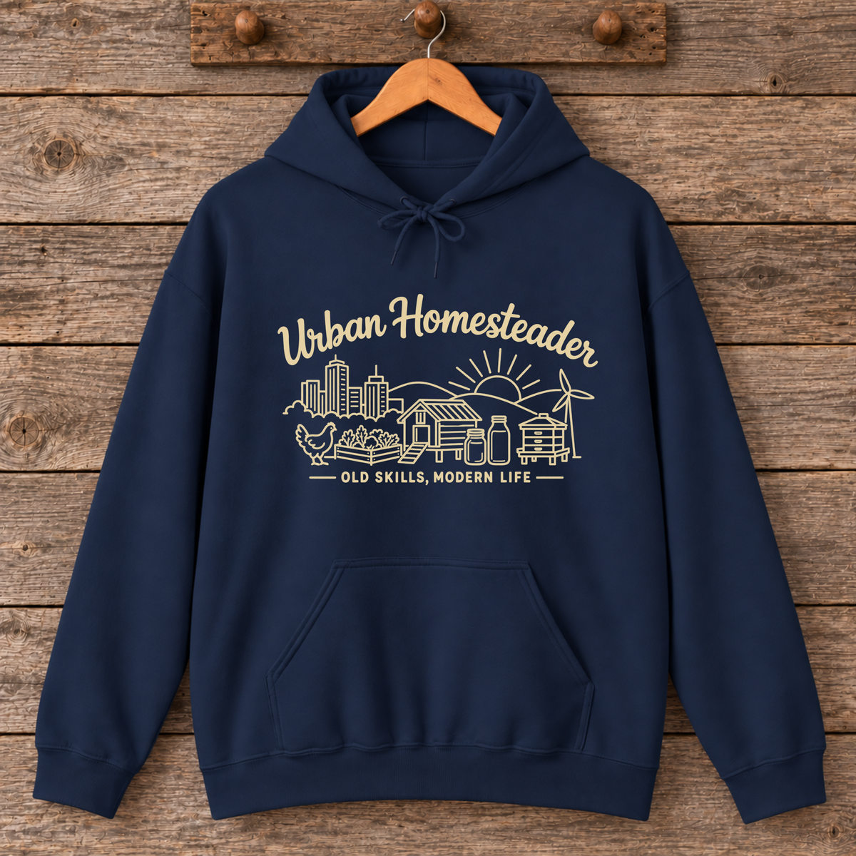Urban Homesteader Old Skills Modern Life Hoodie