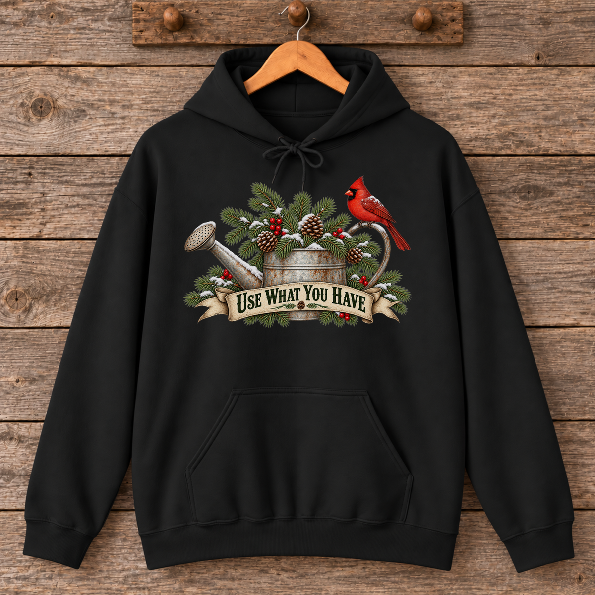 Use What You Have Winter Cardinal Hoodie