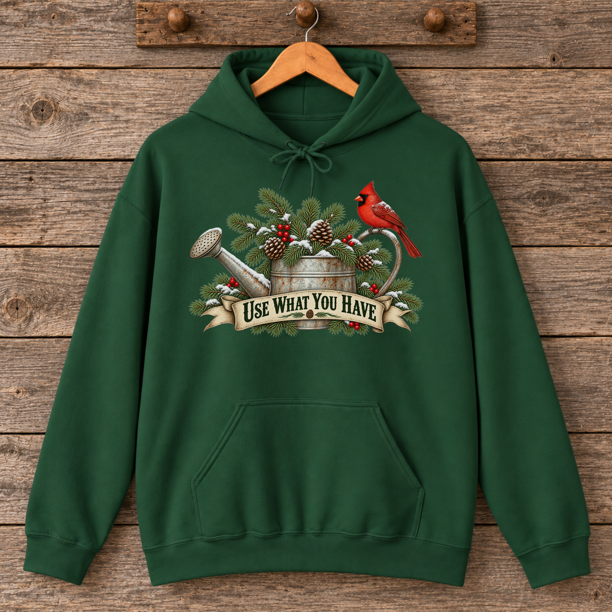 Use What You Have Winter Cardinal Hoodie