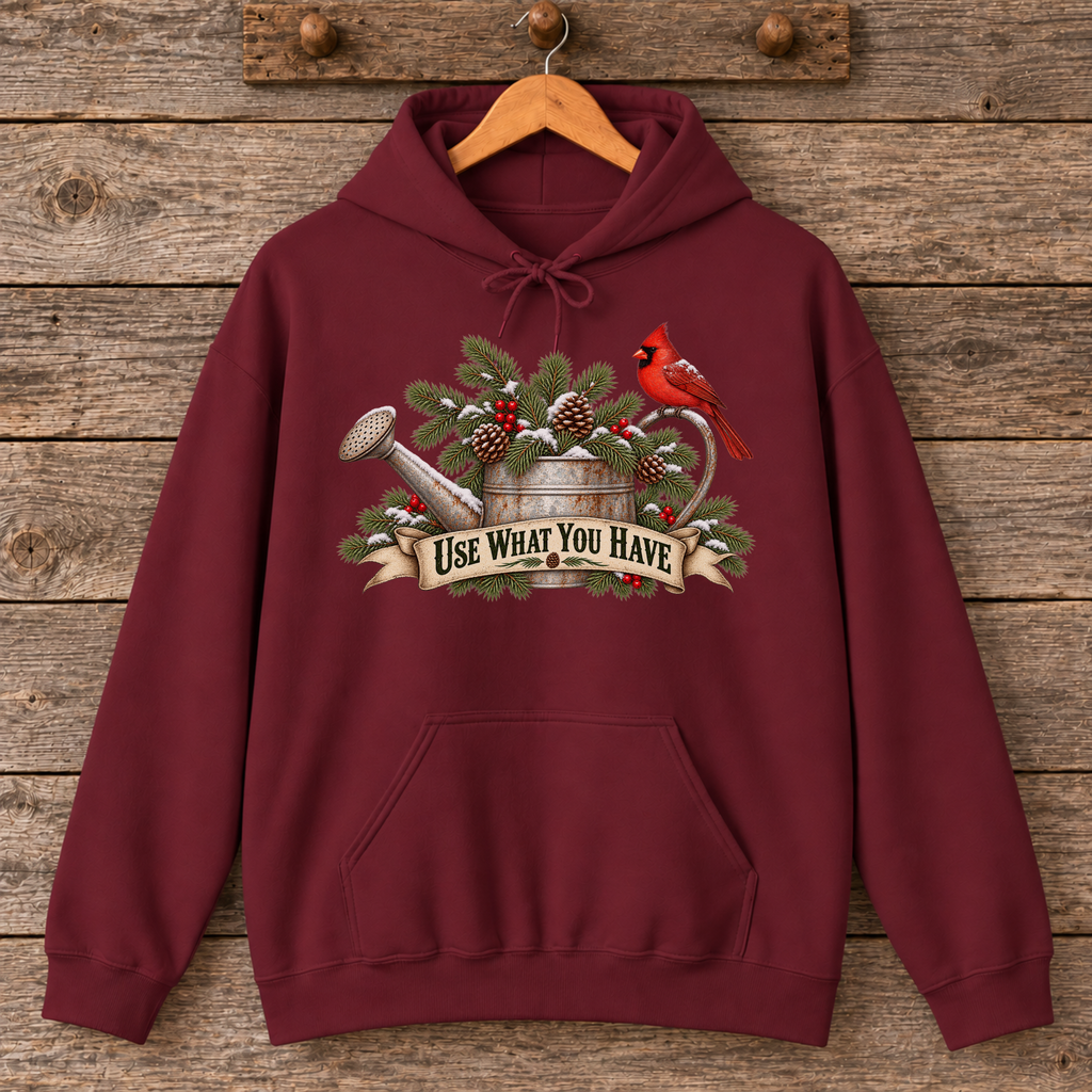 Use What You Have Winter Cardinal Hoodie