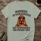 Warning Attack Chicken T-Shirt